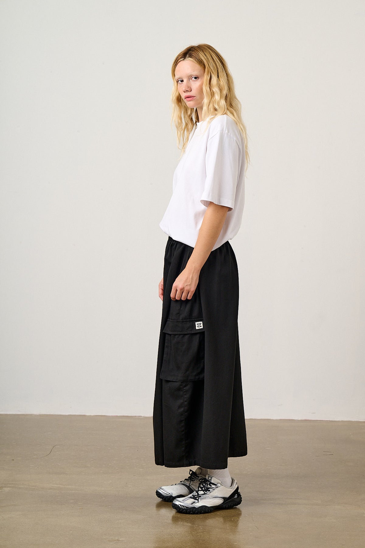 Dakota - Midi Skirt Organic Cotton in Black