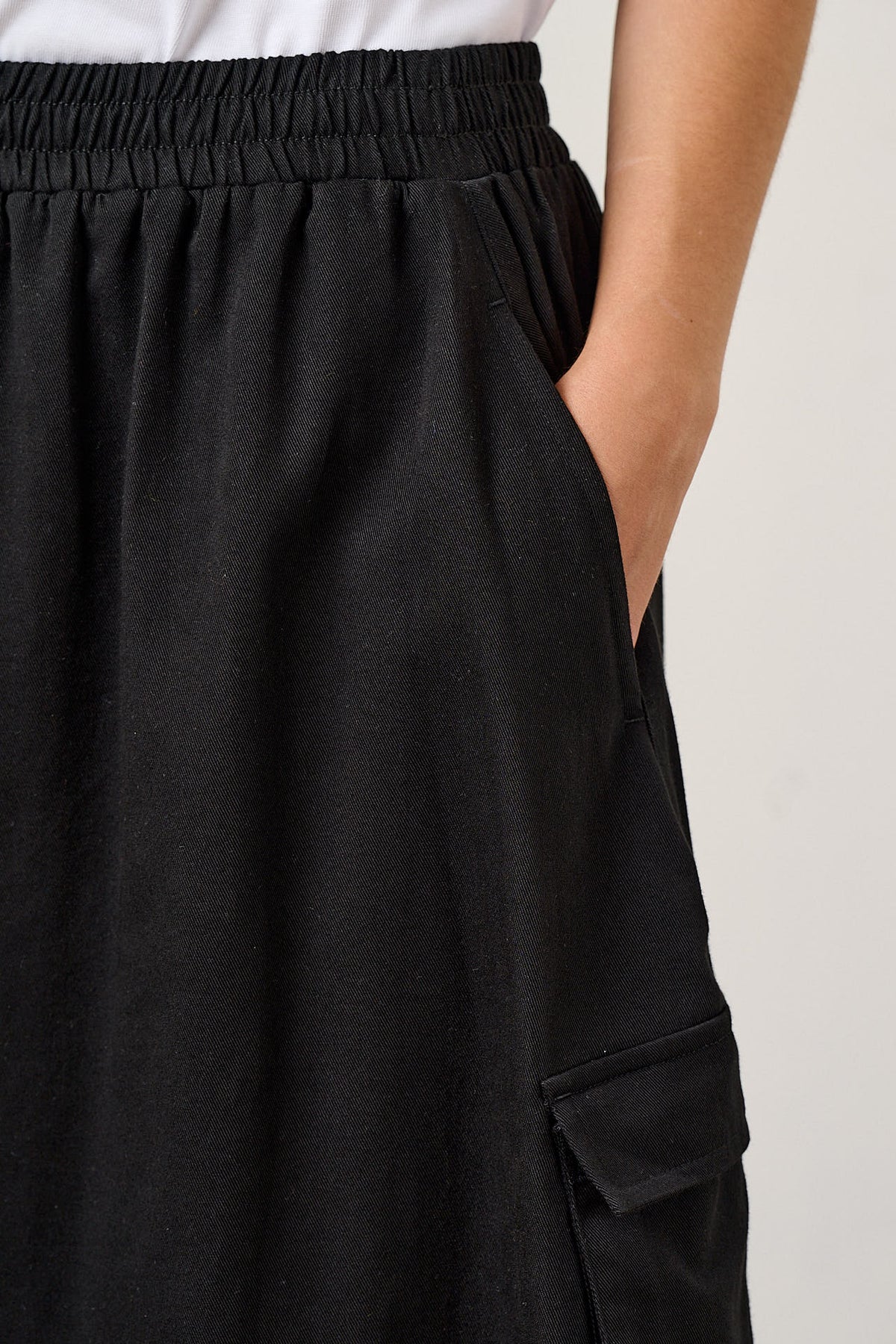 Dakota - Midi Skirt Organic Cotton in Black