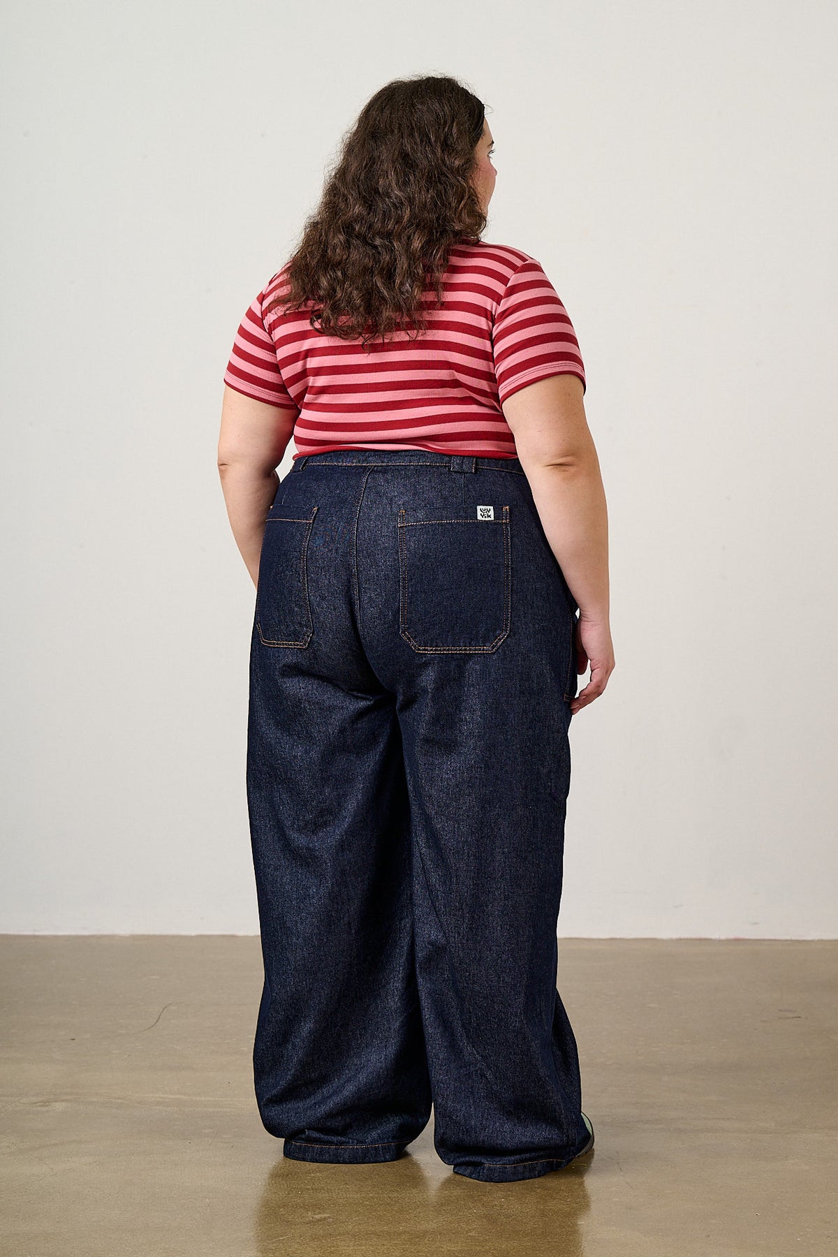 Delores - Wide Leg Jeans Organic Cotton Denim in Indigo
