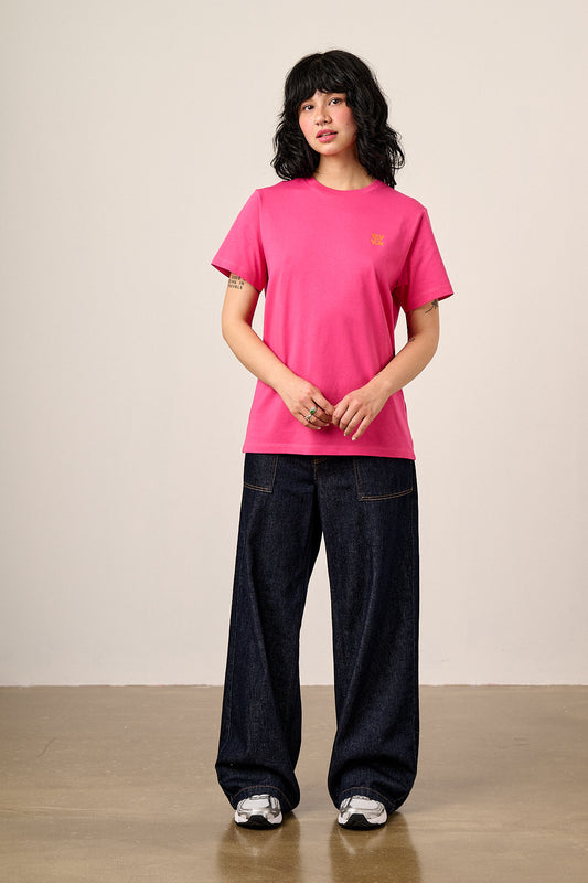 Denver - T-Shirt Organic Cotton in Beetroot Pink
