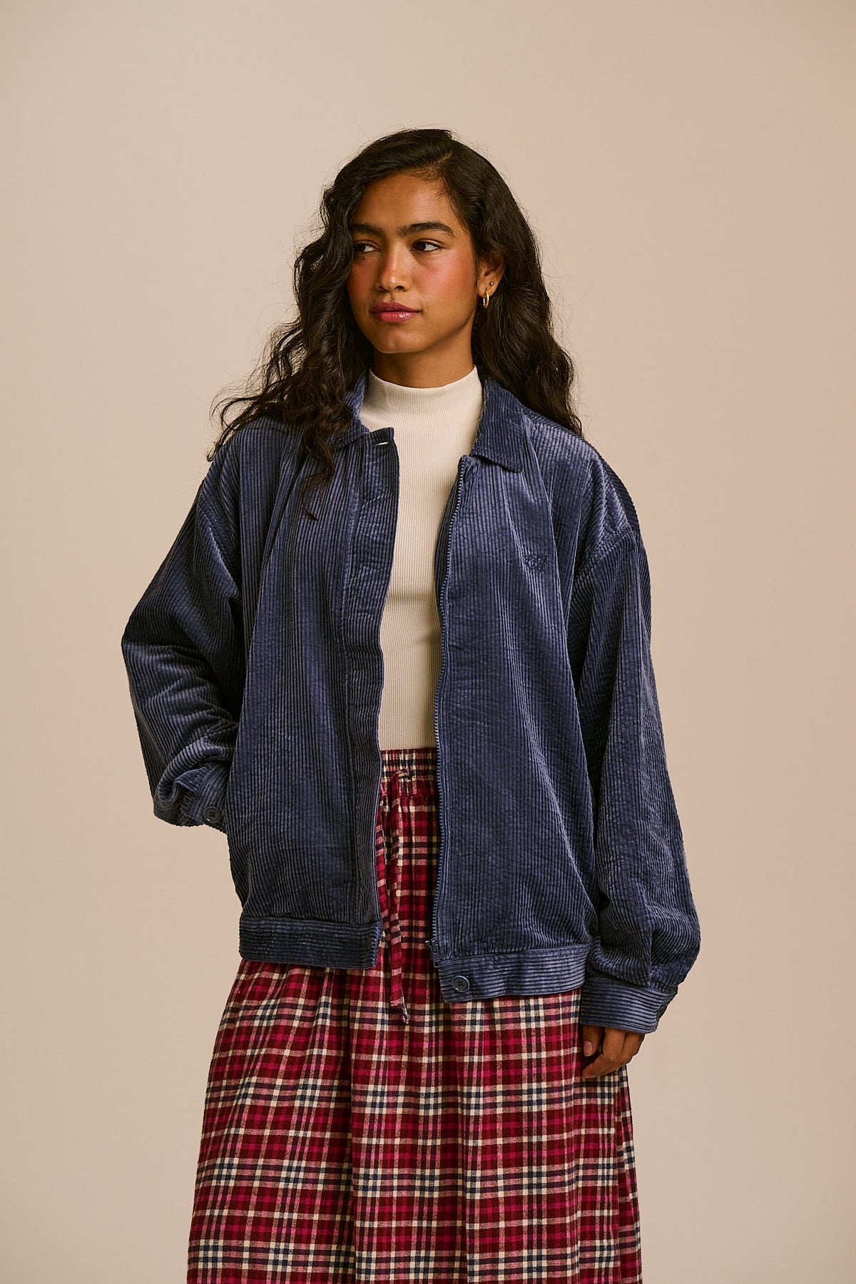 Devan - Jacket Organic Cotton Corduroy in Blue