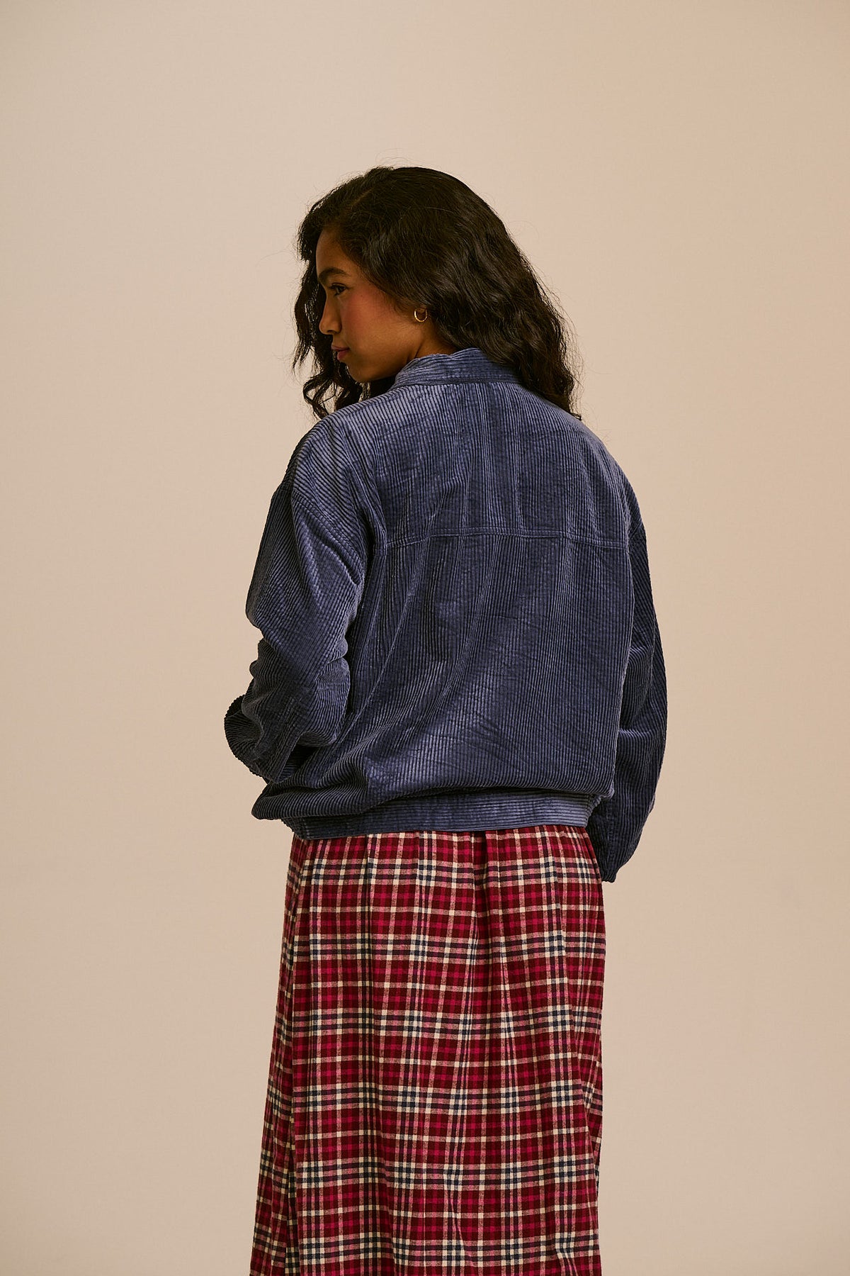 Devan - Jacket Organic Cotton Corduroy in Blue