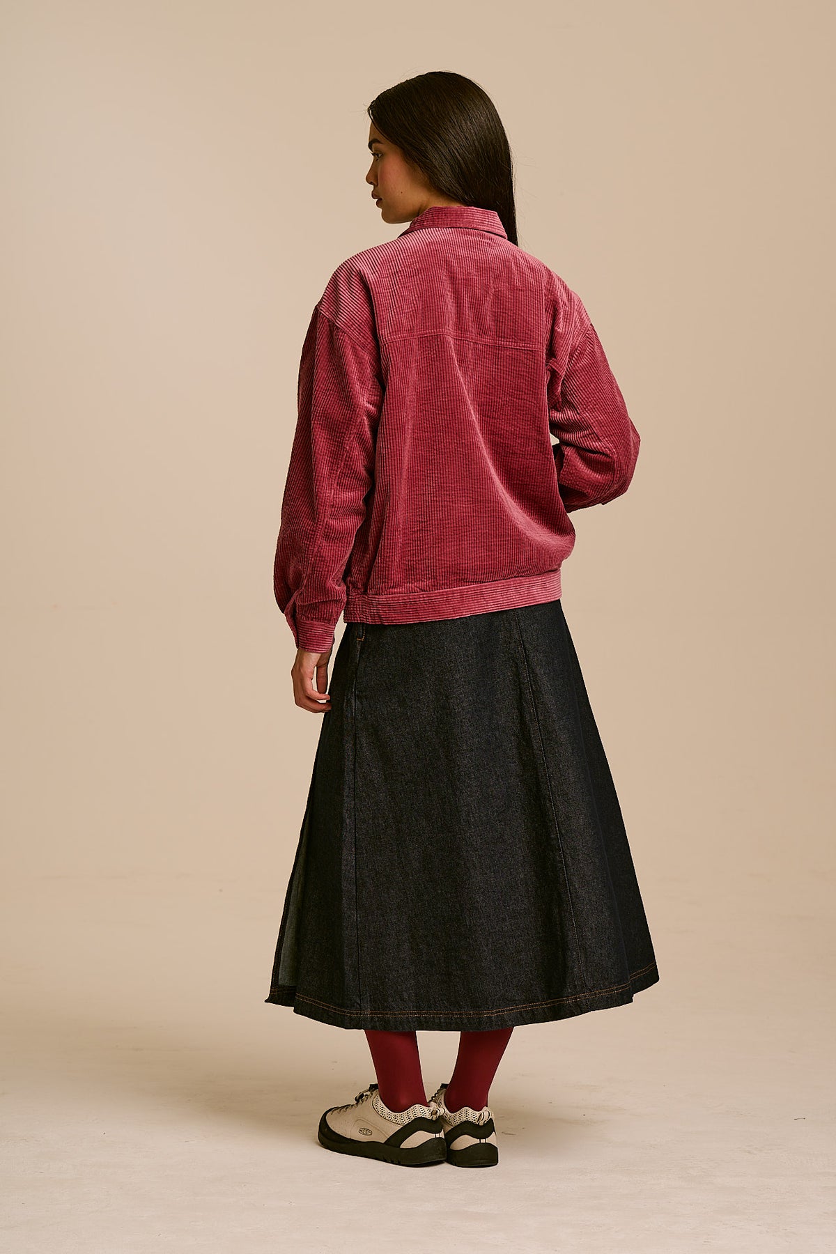 Devan - Jacket Organic Cotton Corduroy in Burgundy