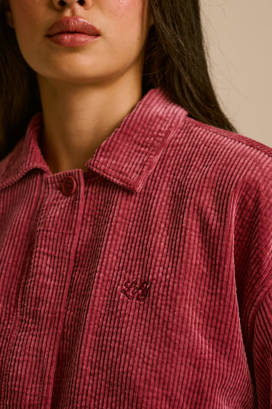 Devan - Jacket Organic Cotton Corduroy in Burgundy