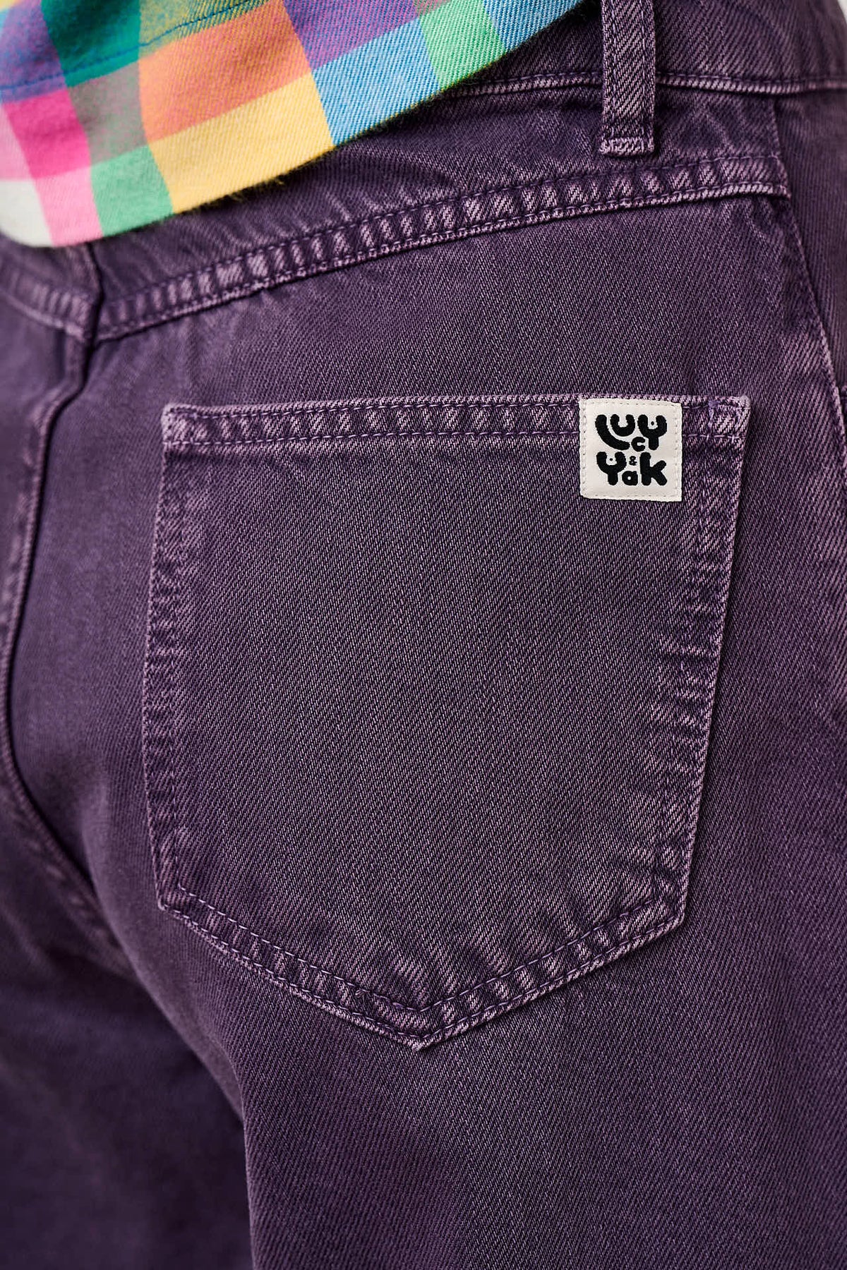 Drew - Straight Leg Jeans Organic Cotton Denim in Purple Wash