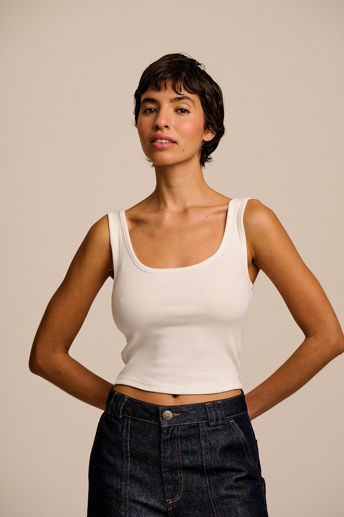Eden - Vest Organic Cotton in Ecru