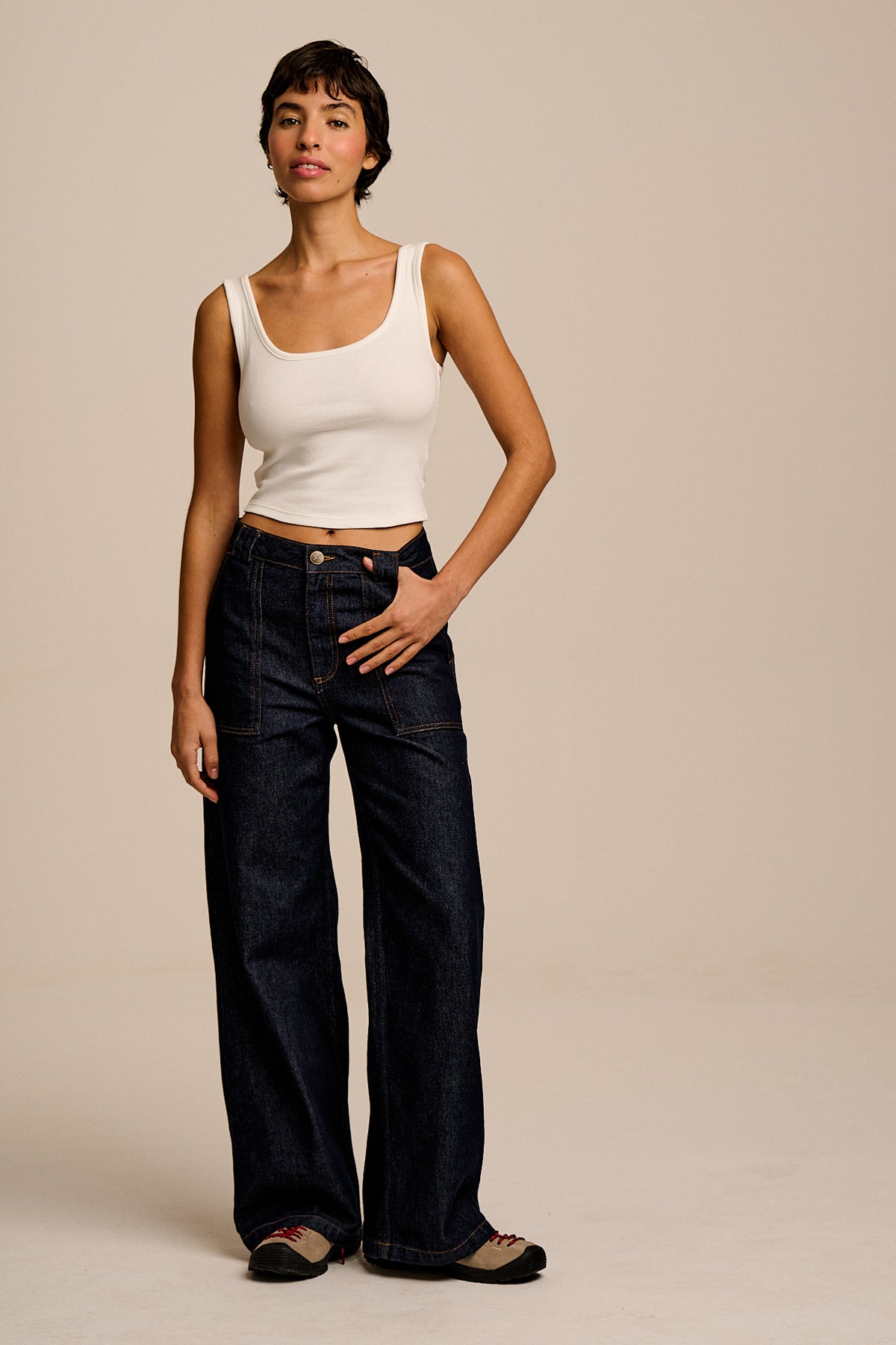 Eden - Vest Organic Cotton in Ecru