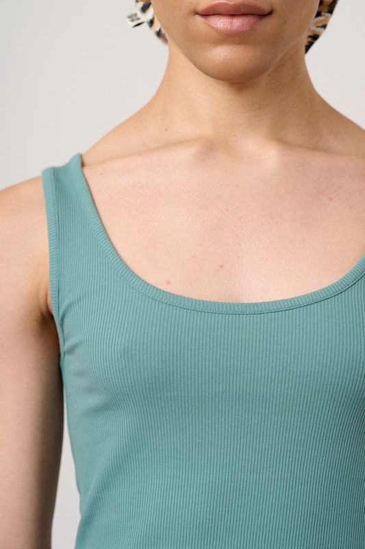 Eden - Vest Organic Cotton in Sage Green
