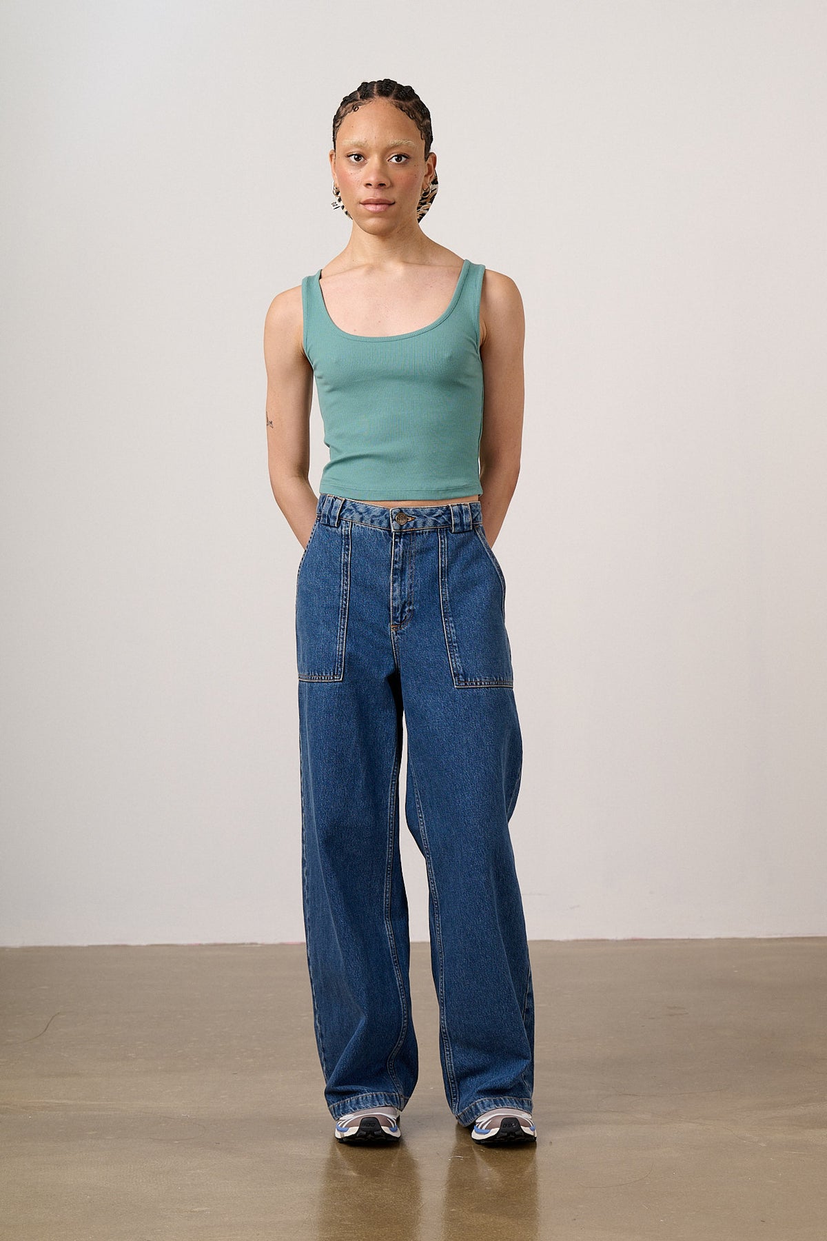 Eden - Vest Organic Cotton in Sage Green