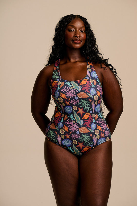 Elena - Swimsuit in Shell Print