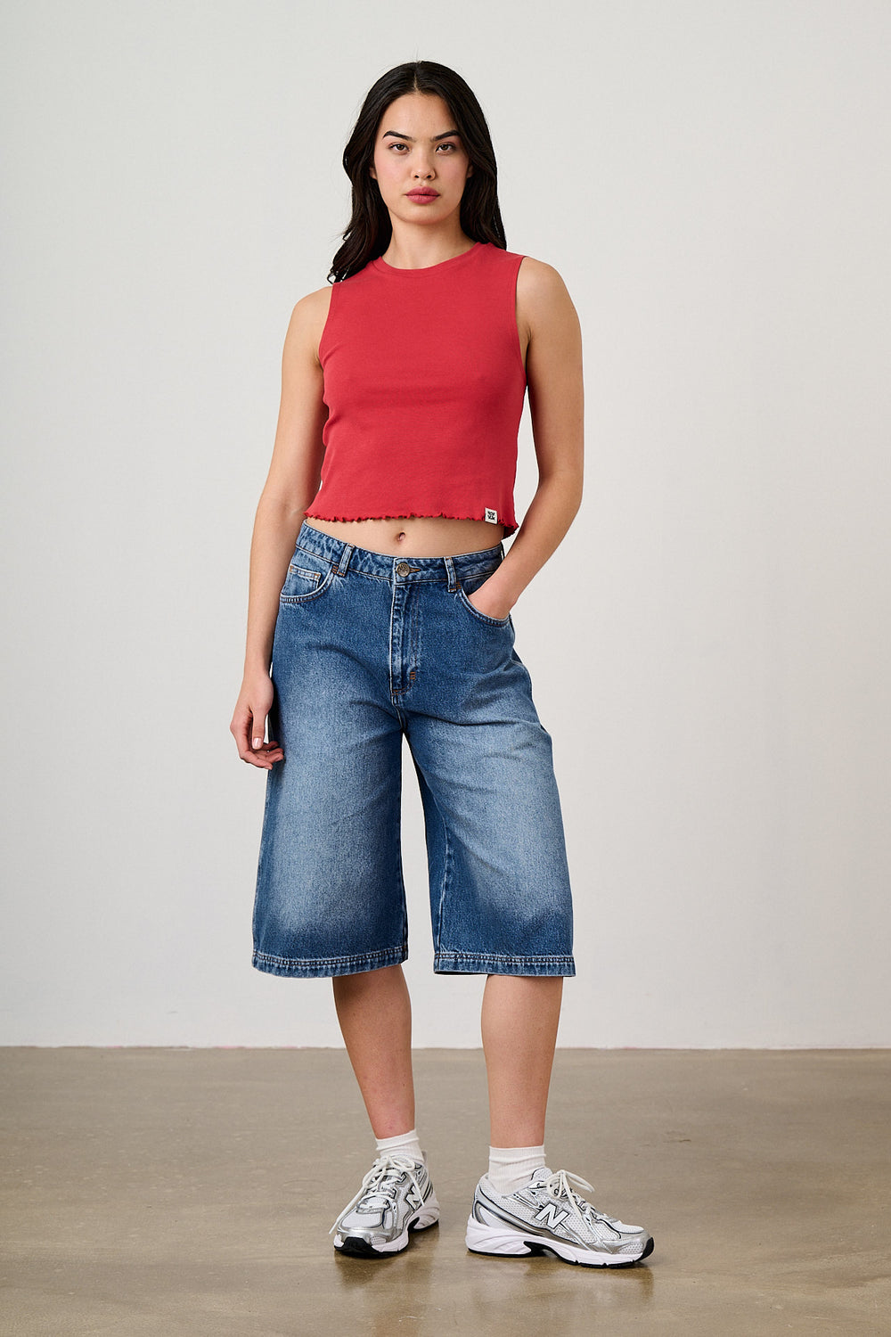 Etta - Sleeveless Tank Top Organic Cotton in Red