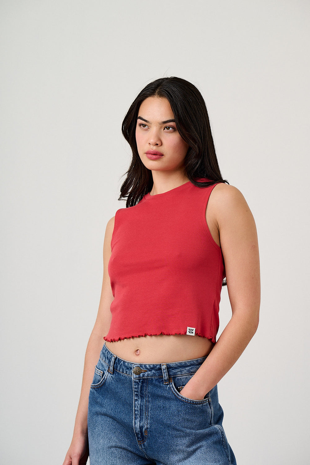 Etta - Sleeveless Tank Top Organic Cotton in Red