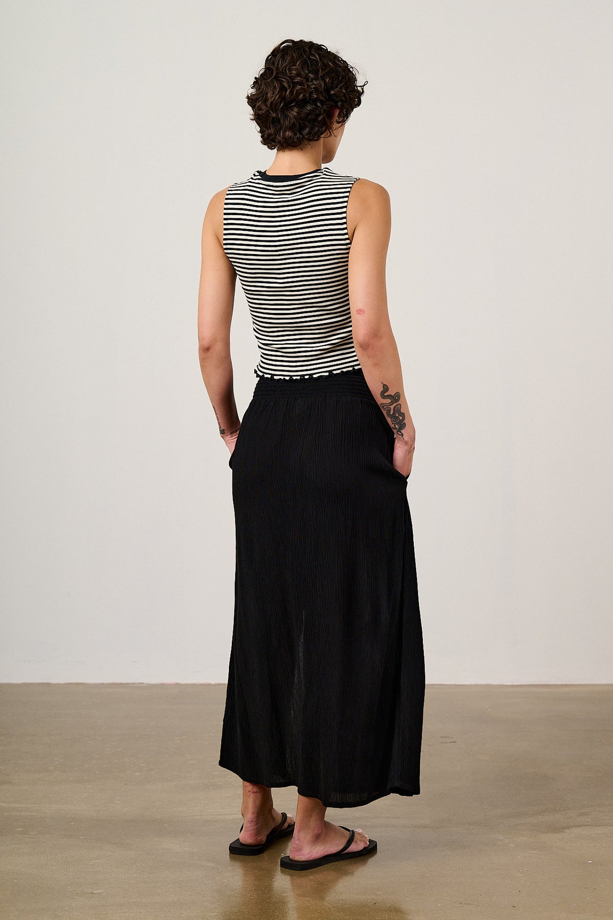 Etta - Sleeveless Tank Top Organic Cotton in Cherry Stripe