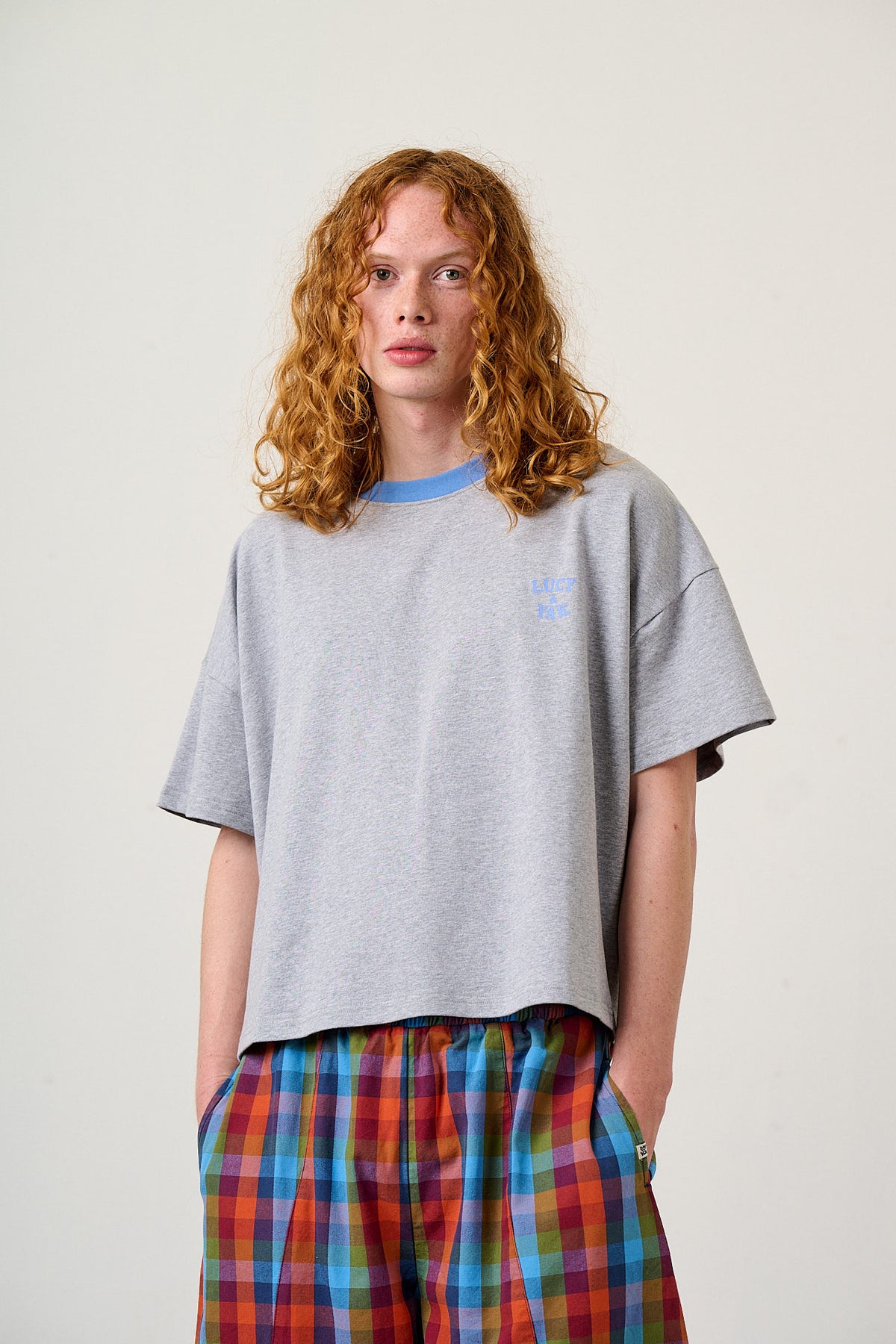 Everlie - Oversized T-Shirt Organic Cotton in Grey Marl