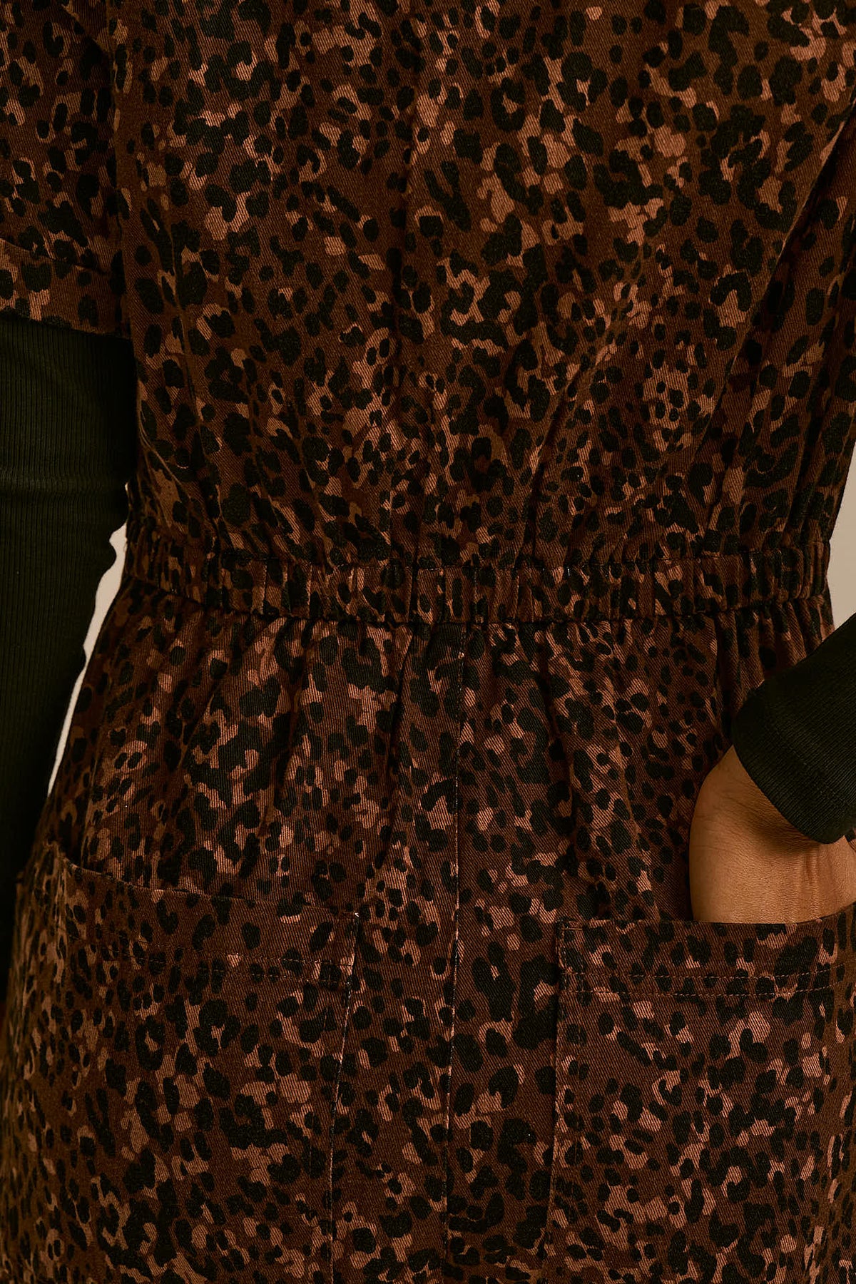 Finnegan - Full Length Jumpsuit Organic Cotton Twill in Animal