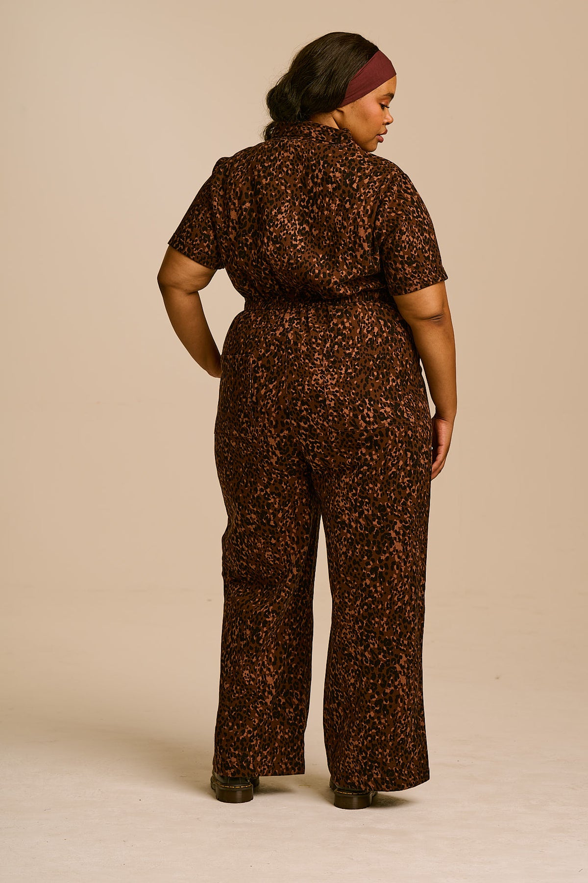 Finnegan - Full Length Jumpsuit Organic Cotton Twill in Animal
