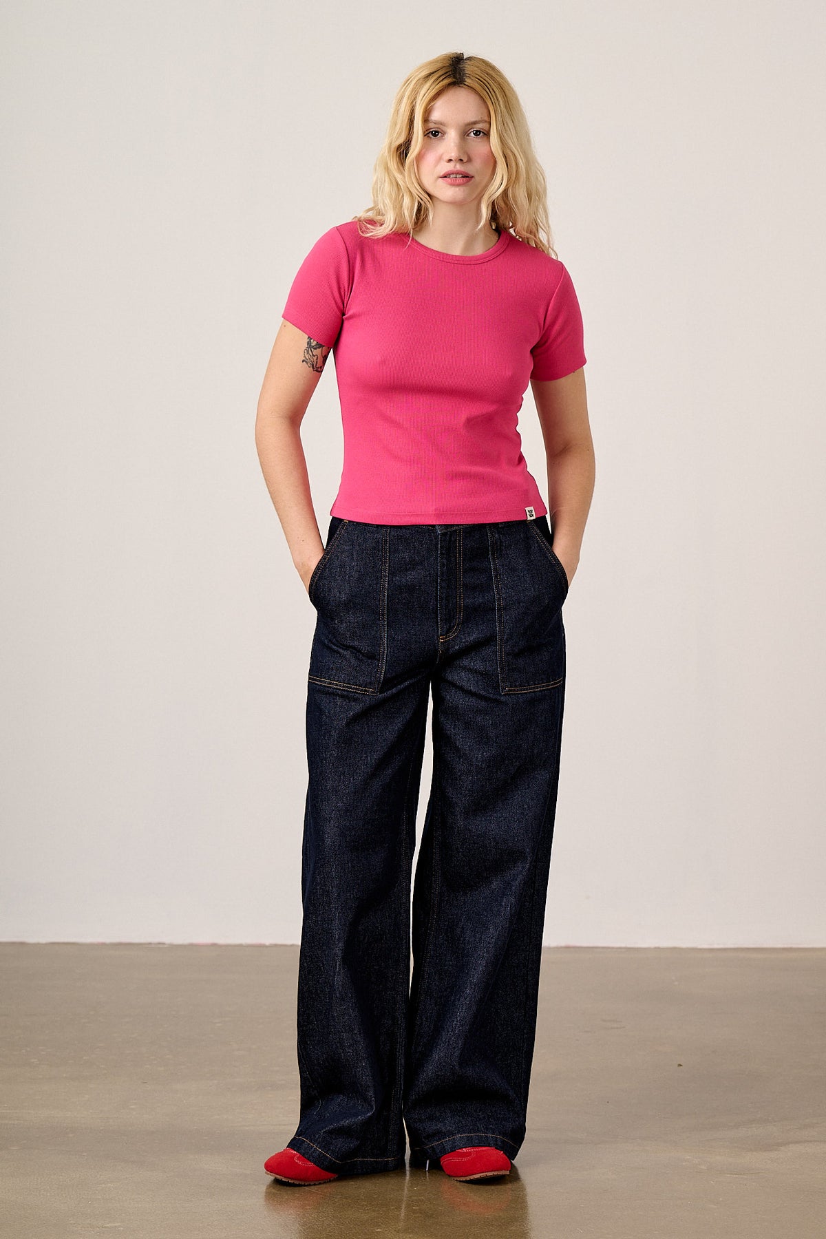 Gracie - T-Shirt Organic Cotton in Fuchsia Rose
