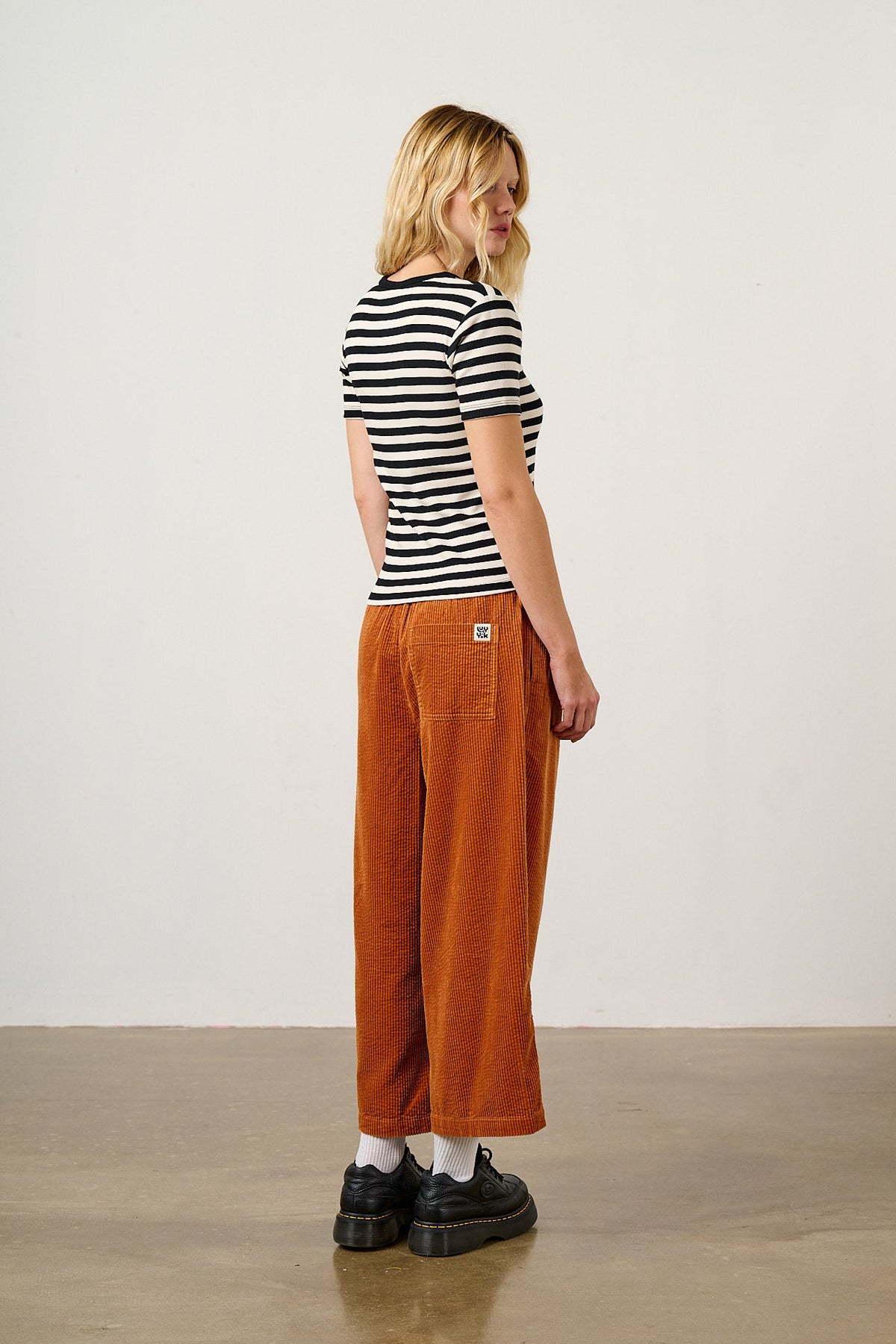 Gracie - T-Shirt Organic Cotton in Monochrome Stripe