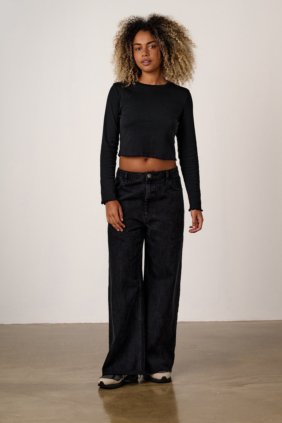 Hansel - Long Sleeve Top Organic Cotton in Black