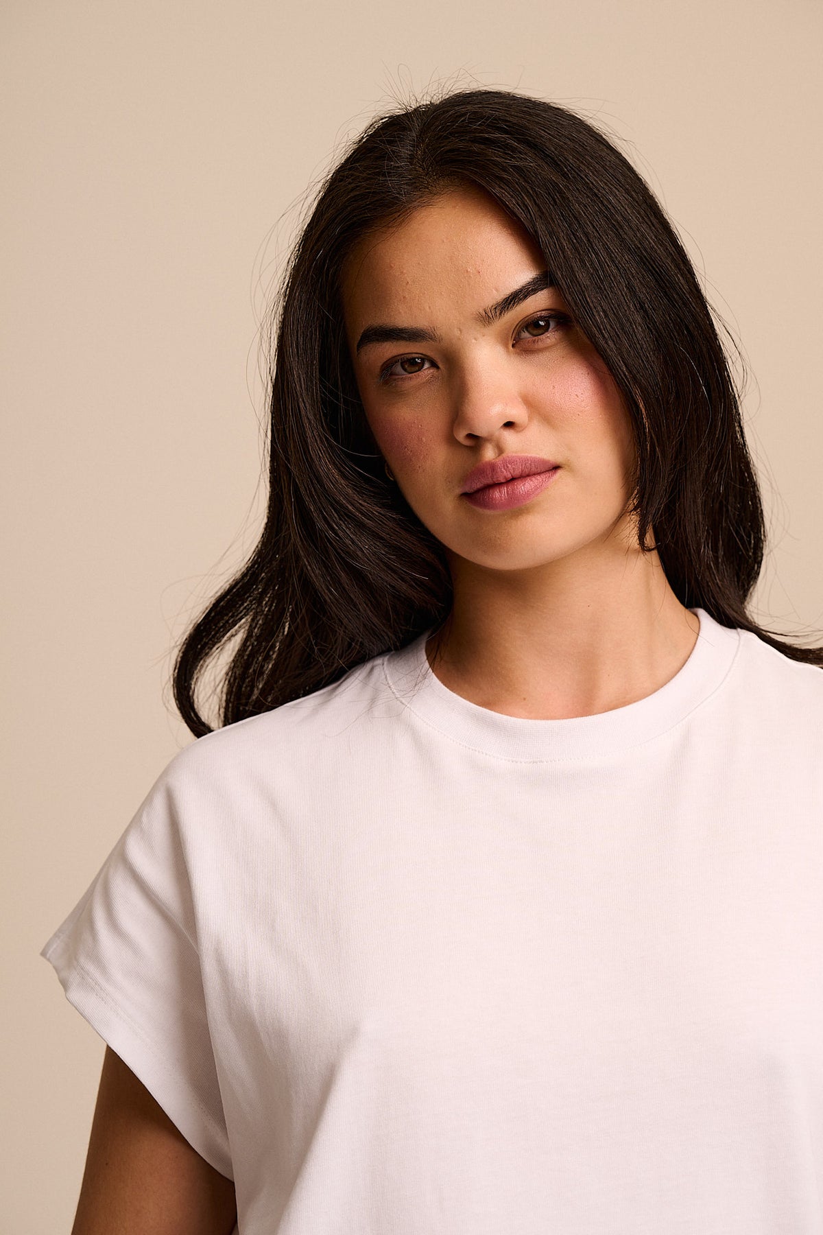 Inessa - Cap Sleeve T-Shirt Organic Cotton in White