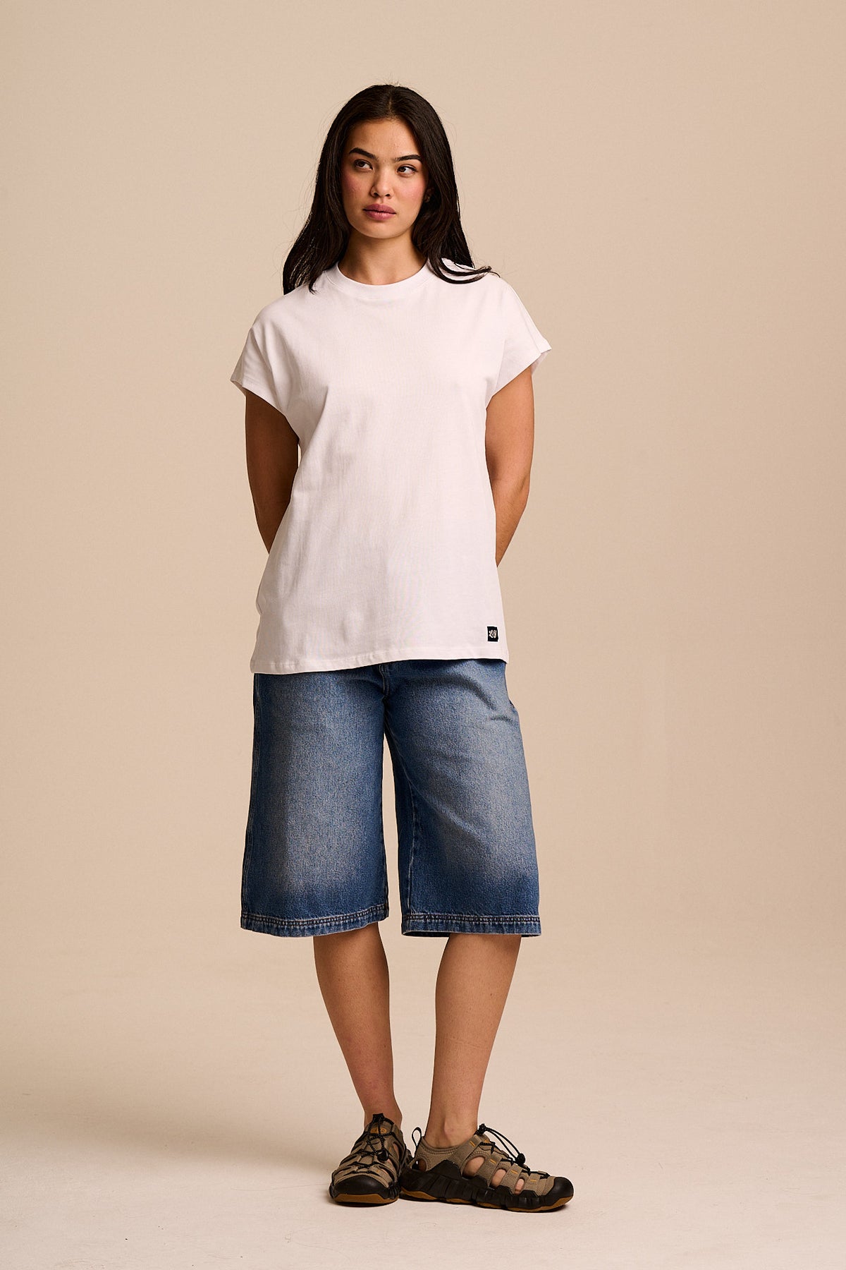 Inessa - Cap Sleeve T-Shirt Organic Cotton in White