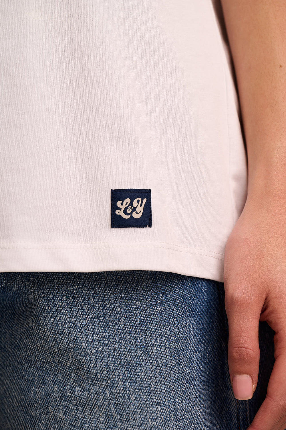 Inessa - Cap Sleeve T-Shirt Organic Cotton in White
