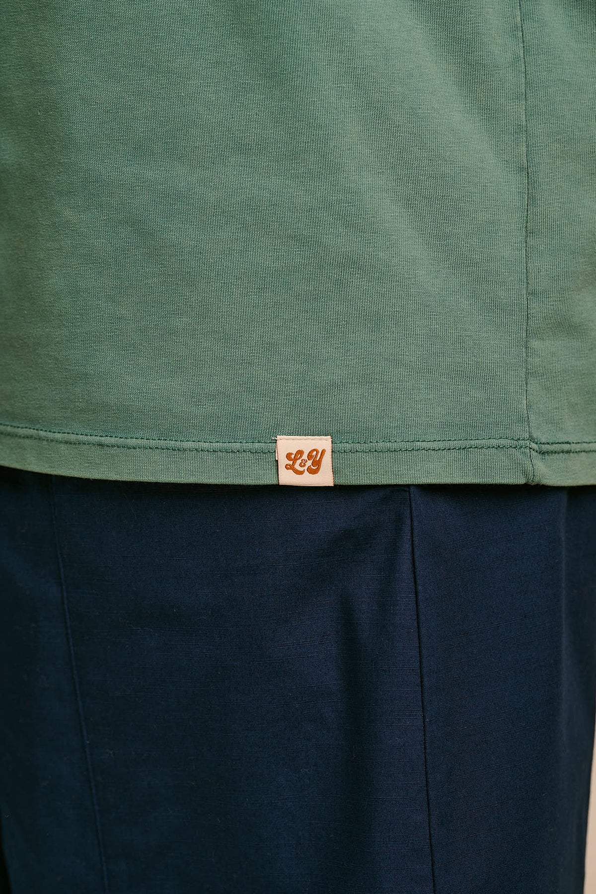 Inessa - Cap Sleeve T-Shirt Organic Cotton in Washed Green