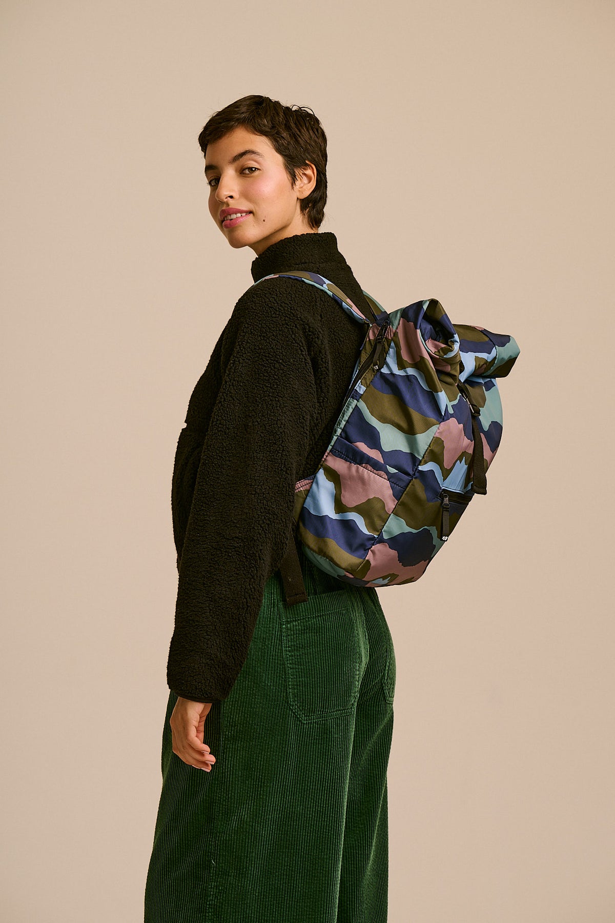 Jenson - Roll Top Backpack Recycled Polyester in Rolling Hills