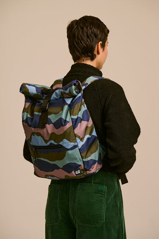 Jenson - Roll Top Backpack Recycled Polyester in Rolling Hills