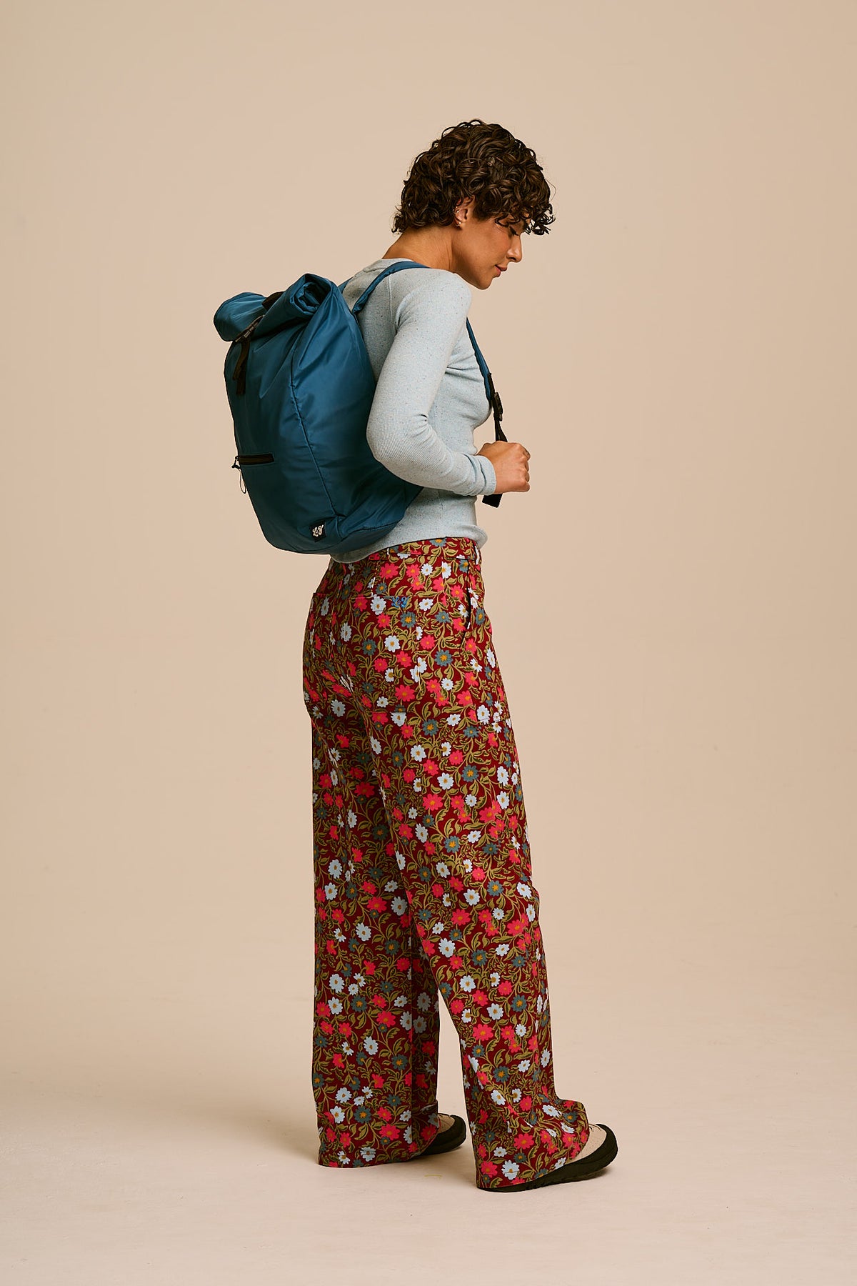Jenson - Roll Top Backpack Recycled Polyester in Teal