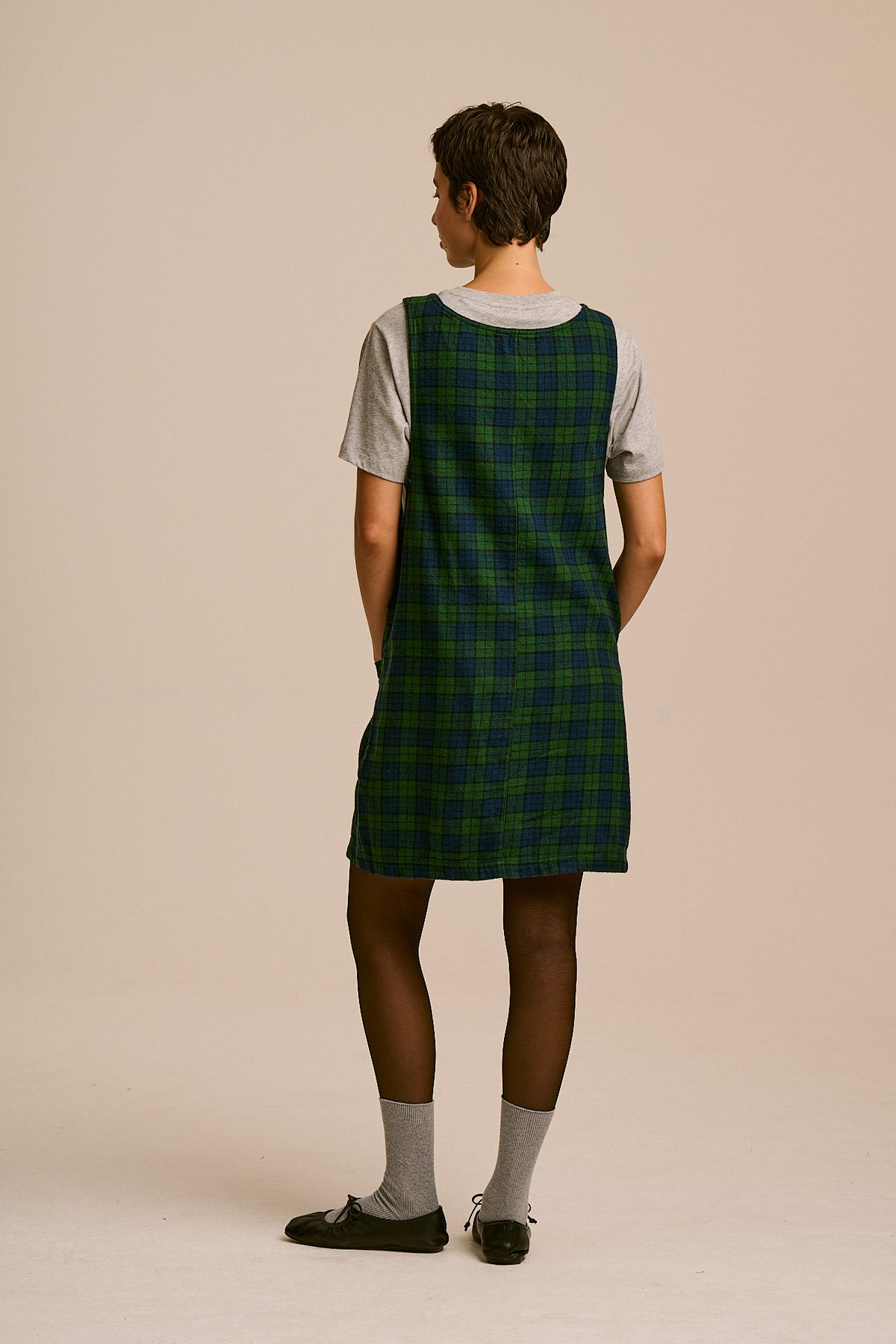 Layla - Mini Brushed Cotton Dress in Wilderness Tartan