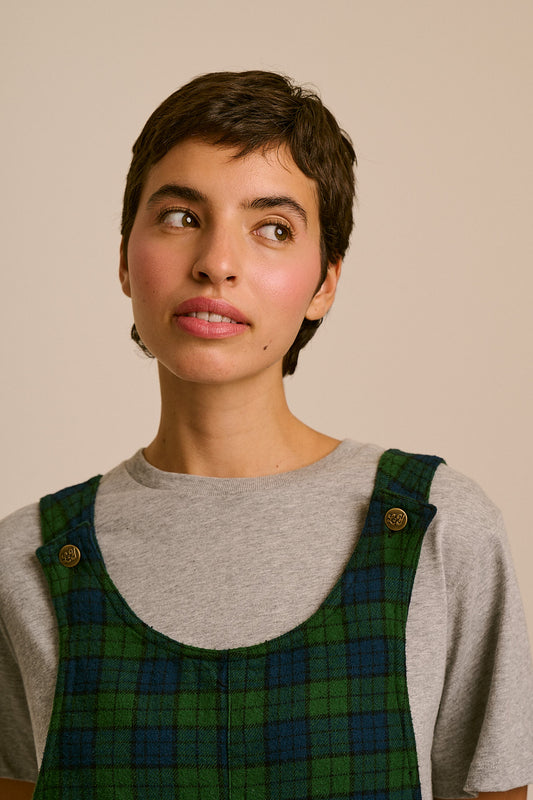 Layla - Mini Brushed Cotton Dress in Wilderness Tartan
