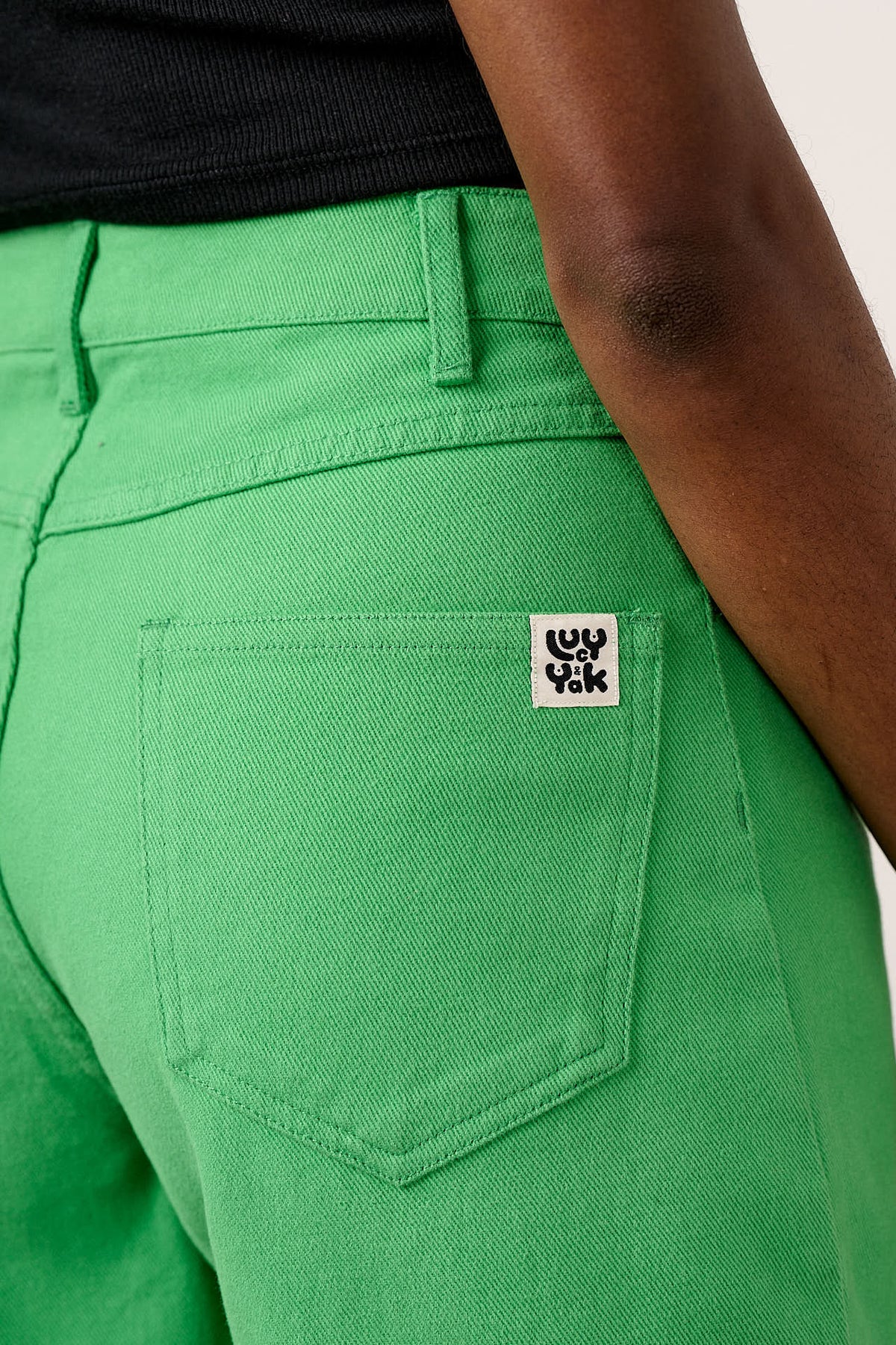 Lexi - High Waist Shorts Organic Cotton in Kelly Green