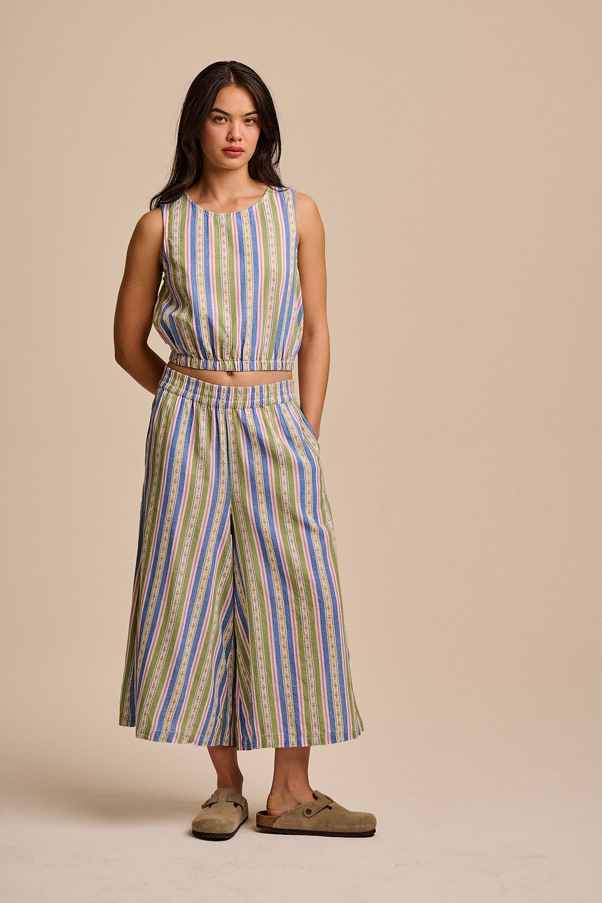 Lumi - Cropped Top Organic Cotton in Tulip Stripe