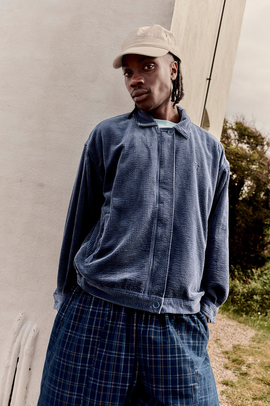 Devan - Jacket Organic Cotton Corduroy in Blue