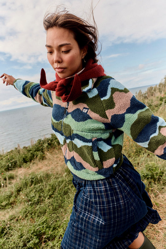 Finley - Borg Fleece Jacket Recycled Polyester in Rolling Hills