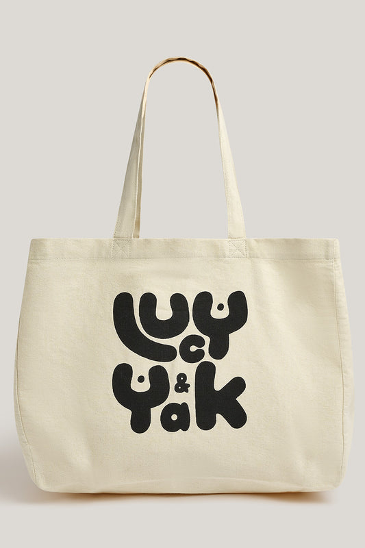 Large Tote Bag - Organic Cotton in Ecru