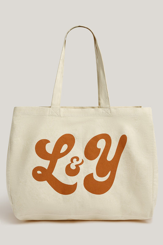 Large Tote Bag - Organic Cotton in Ecru