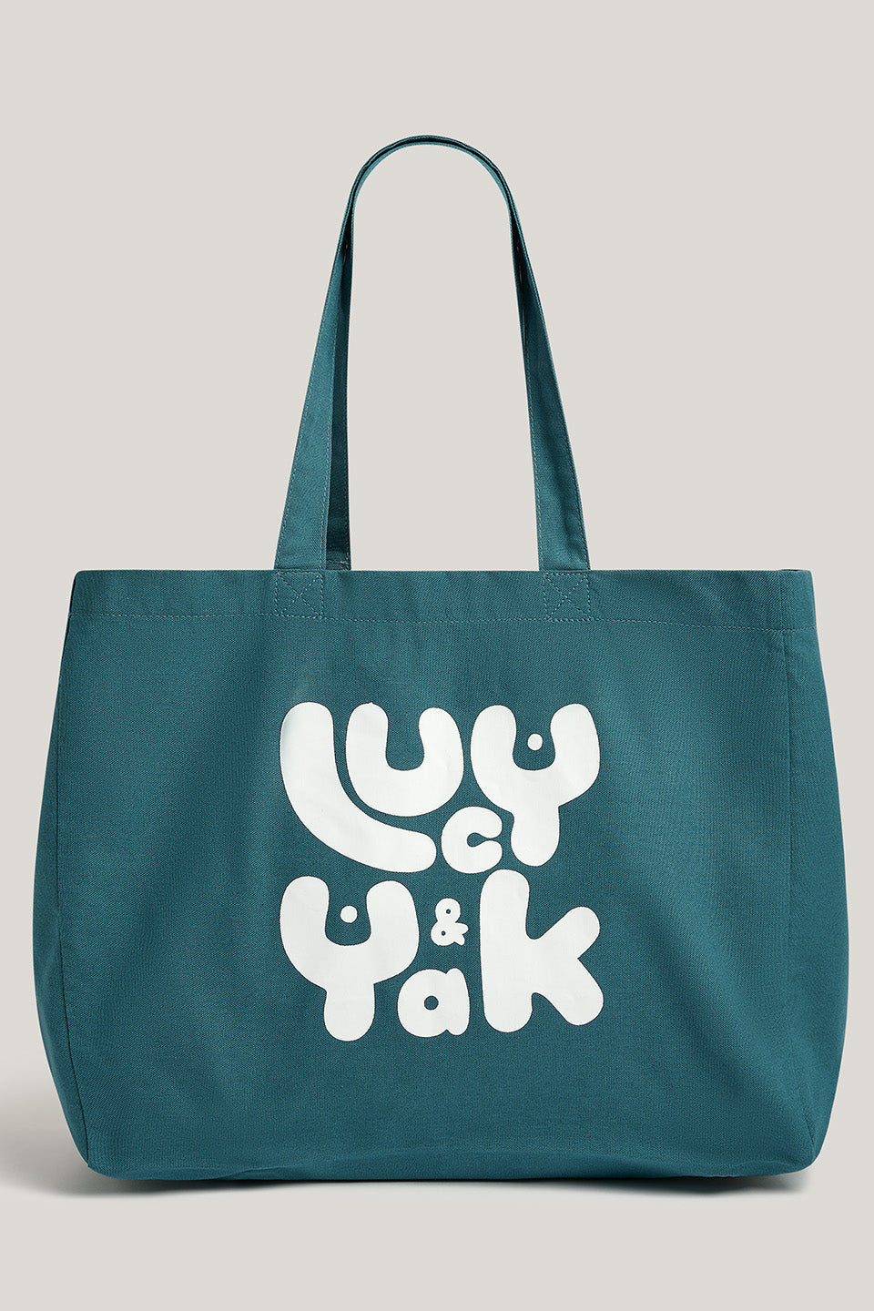 Large Tote Bag - Organic Cotton in Teal
