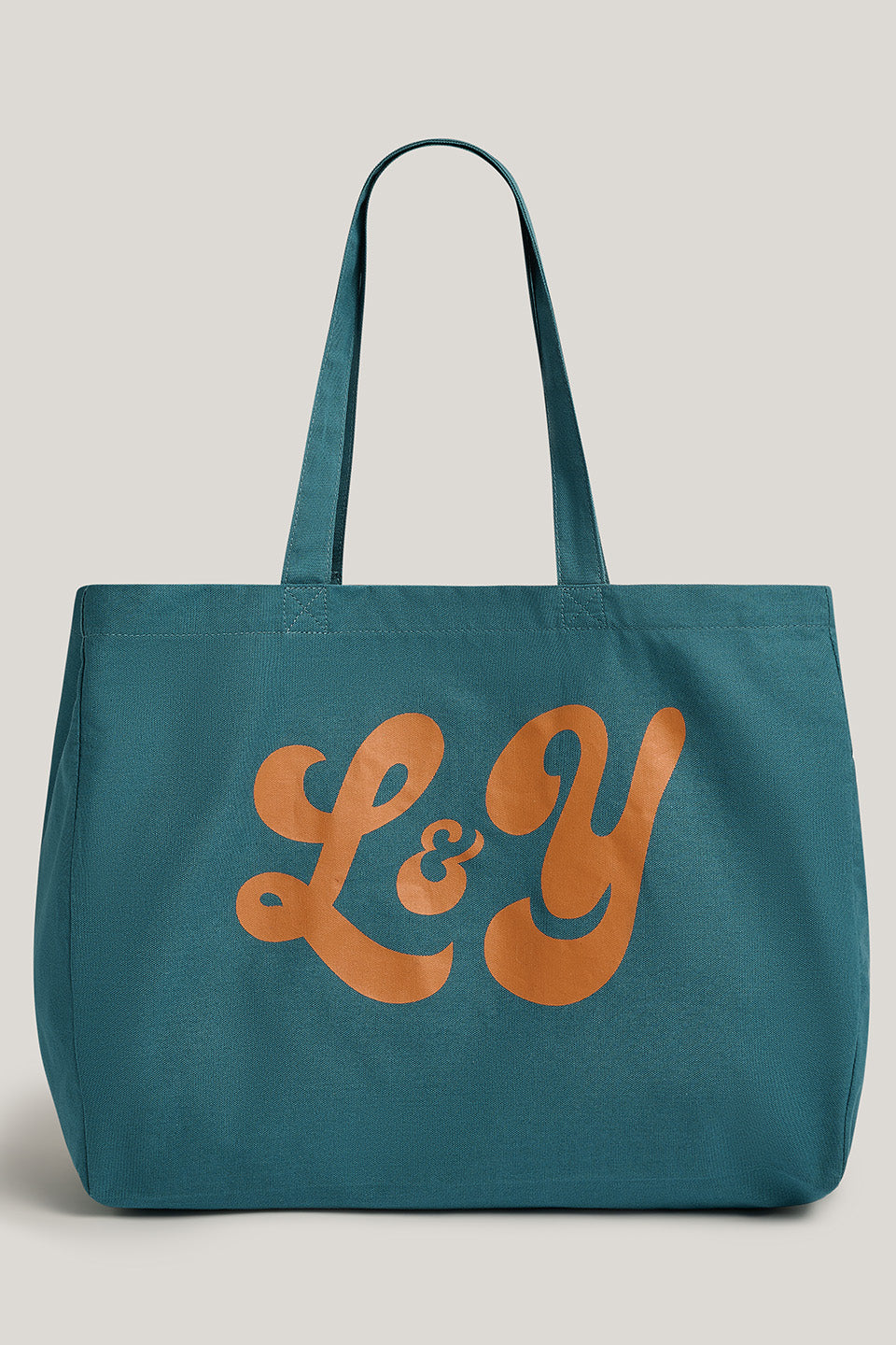 Large Tote Bag - Organic Cotton in Teal