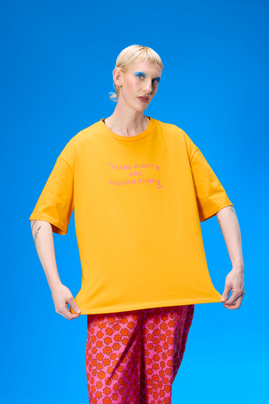 Bee Illustrates Pride 2026 Benny - Oversized T-Shirt Organic Cotton in Orange