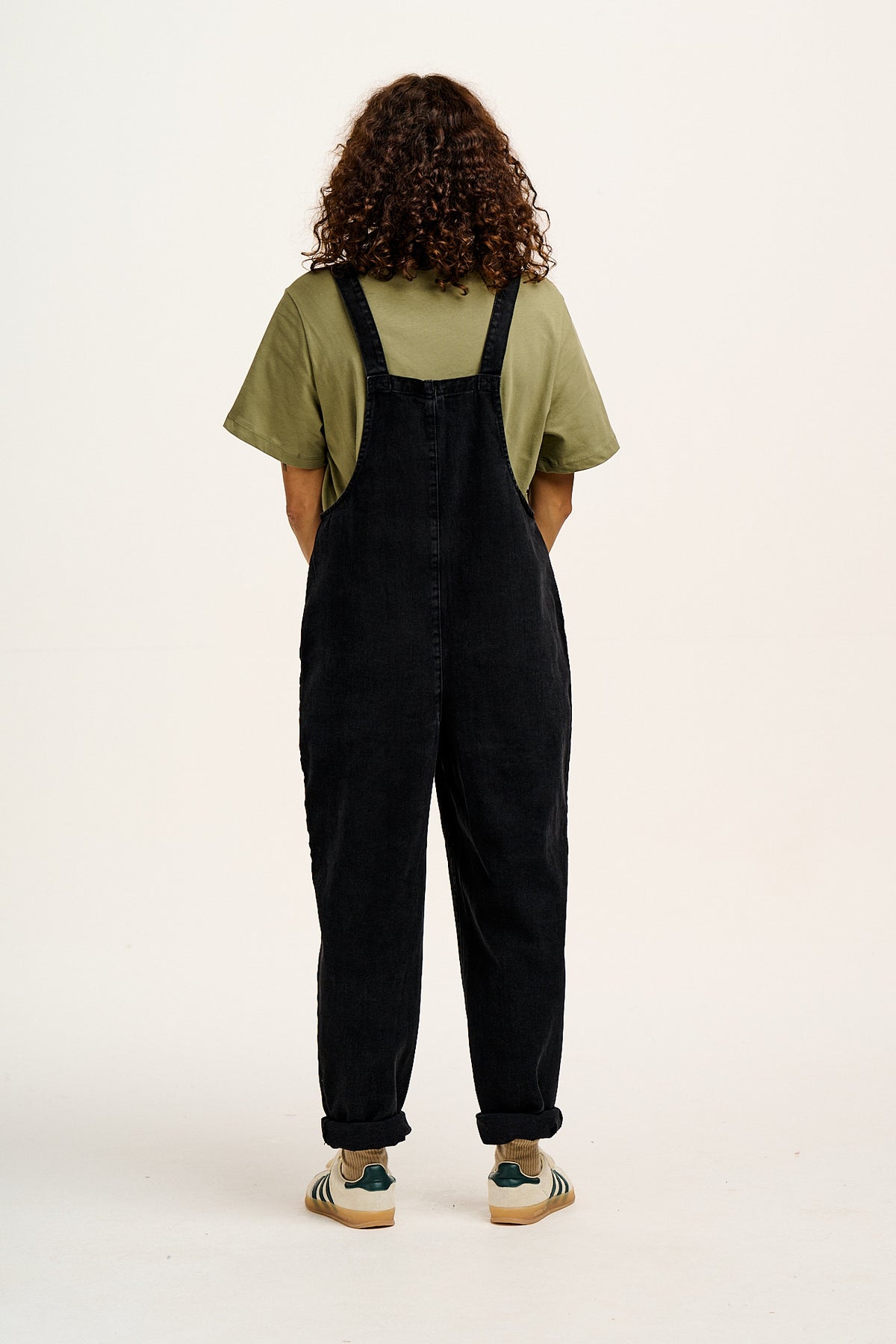 Original - Straight Leg Dungarees Organic Cotton Denim in Washed Black