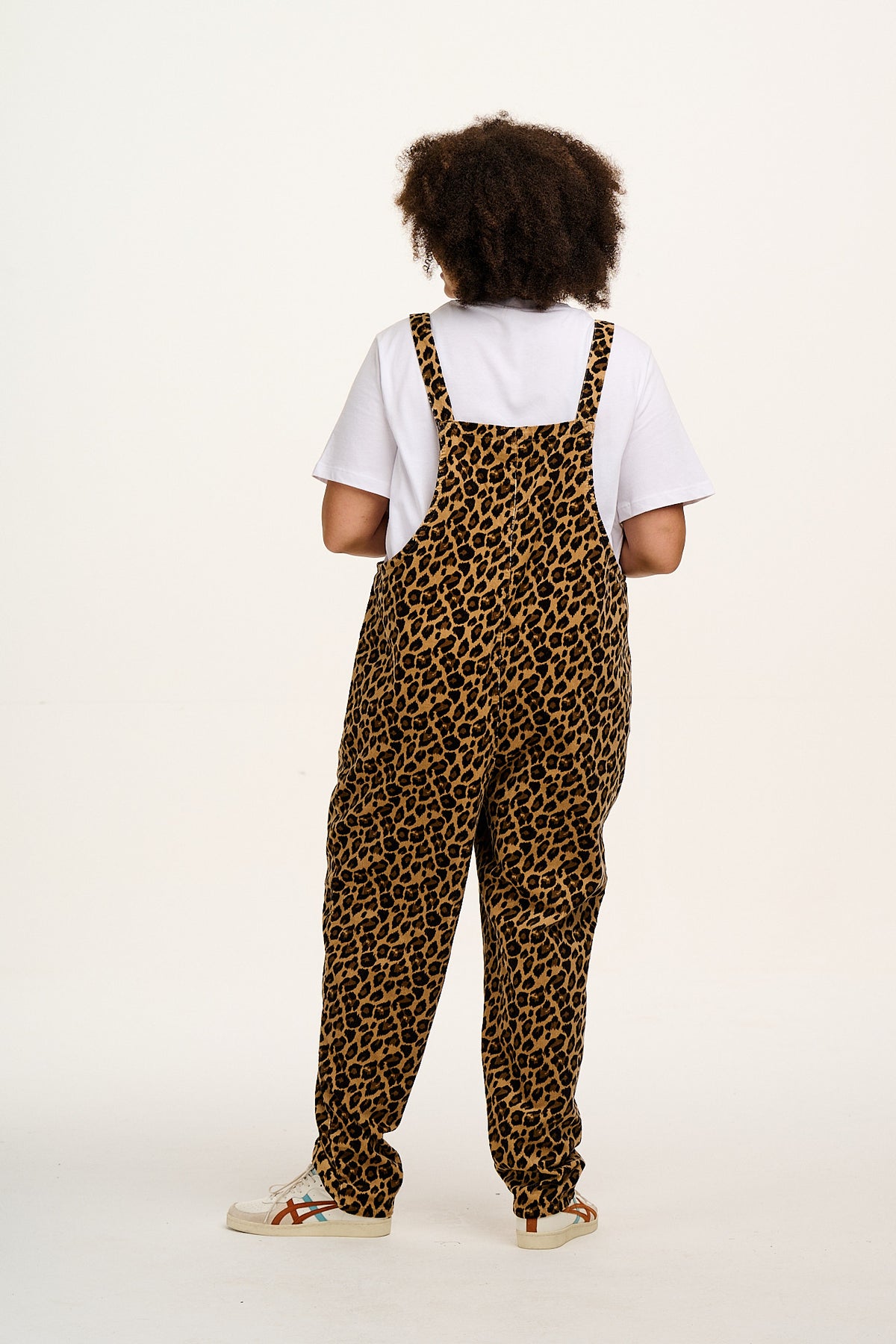 Original - Straight Leg Dungarees Organic Cotton Corduroy in Leopard Print