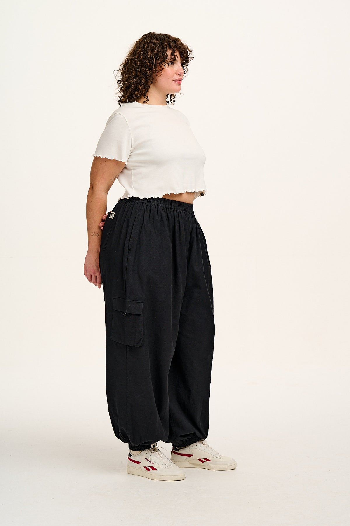 Rumi - Wide Leg Trousers Organic Cotton in Black