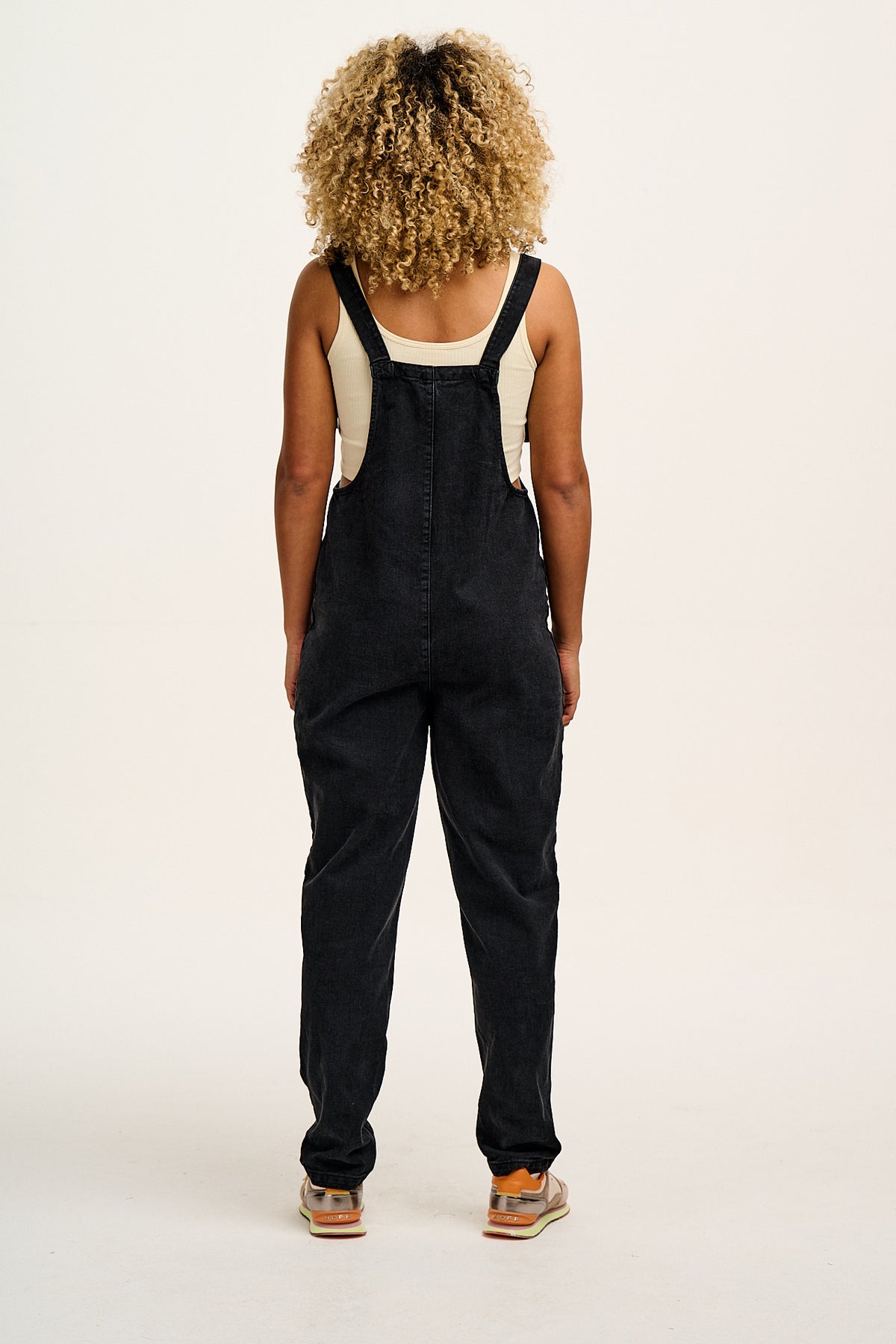 Original - Straight Leg Dungarees Organic Cotton Denim in Washed Black