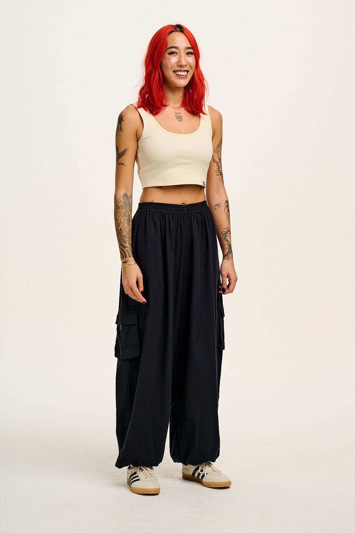 Rumi - Wide Leg Trousers Organic Cotton in Black