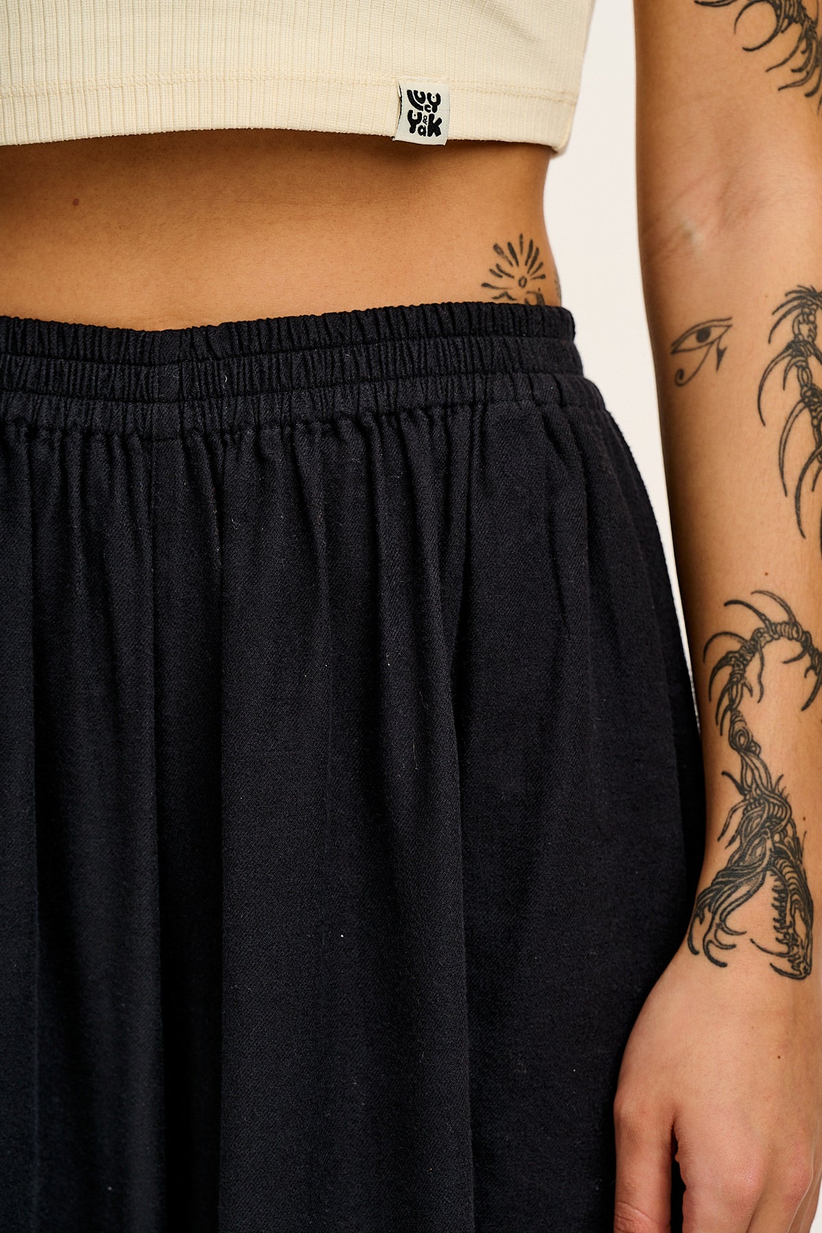 Rumi - Wide Leg Trousers Organic Cotton in Black