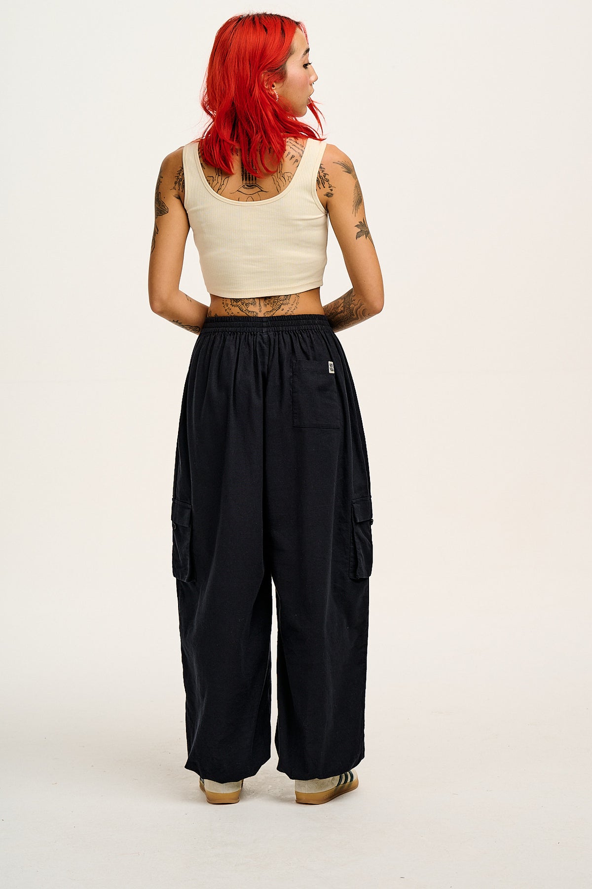 Rumi - Wide Leg Trousers Organic Cotton in Black