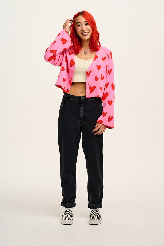 Dana - Mom Jeans Organic Cotton Denim in Washed Black