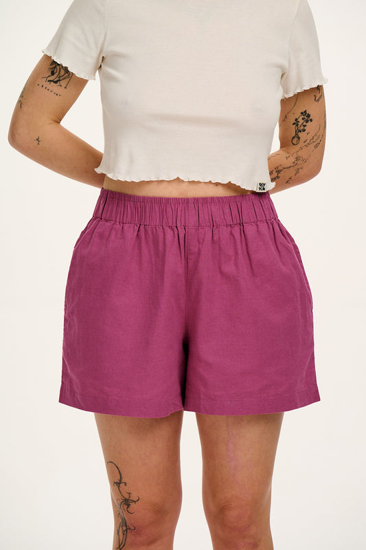 Jessie - Mid-Thigh Shorts Organic Cotton in Dahlia Pink